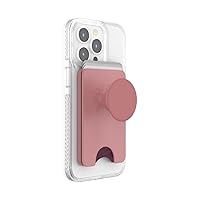 PopSockets Phone Wallet with Expanding Grip and Adapter Ring for MagSafe®, Phone Card Holder, Wireless Charging Compatible, Wallet Compatible with MagSafe® - Clay