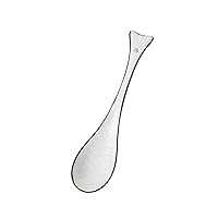Teaspoons 6.7inch Fish Spoon Ceramic Flatware for Soup Porridge Dessert Cereal Rice, 2Pcs Spoon (Color : Black)