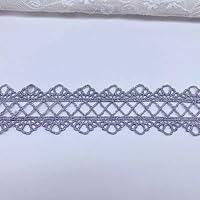 Selcraft 3.2cm 2yards Embroidery Bilateral Wavy Lace Clothing Accessories Lace DIY Sewing Dress Curtain Trimming - 2 Yards Trim Lace for Sewing Wedding Dress 2622