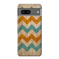 R3033 Vintage Wood Chevron Graphic Printed Case Cover for Google Pixel 7a