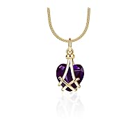 BZEBI Heart Pendant Necklaces For Women Girls Gifts 14K Gold Plated Dainty Love Jewelry 16''+4'' Adjustable Chain …, Gold, Cubic Zirconia,