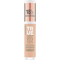 True Skin High Cover Concealer (020 | Warm Beige) | Waterproof & Lightweight for Soft Matte Look | With Hyaluronic Acid & Lasts Up to 18 Hours | Vegan, Cruelty Free
