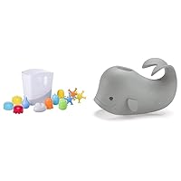 Ubbi Baby Bath Essentials Bundle with Drying Bin, Bath Toys, and Moby Bath Spout Cover