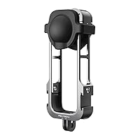 PGYTECH Aluminum Camera Cage for Insta360 X4, Protective Case with Silicone Lens Cover, Rig Housing Frame with 1/4