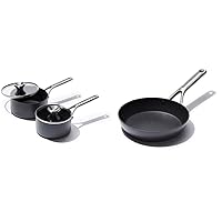 OXO Professional Hard Anodized PFAS-Free Nonstick Saucepan and Frying Pan Set with Lids
