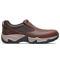 Badlands, Men's Slip-On Nano Composite Toe (NCT) Work Shoes, Slip Resistant, Water Resistant Shoes