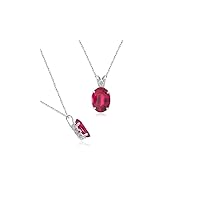 0.25-0.40 Cts of 5x3 mm Oval AA Ruby Scroll Pendant in Platinum - Valentine's Day Sale