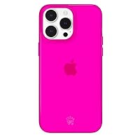 Velvet Caviar Compatible with Neon iPhone 14 PRO MAX Case Hot Pink [8ft Drop Tested] Protective Clear Color Cases for Women (Neon Pink)