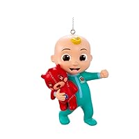 Cocomelon Blow Mold Christmas Ornament - Baby JJ Character with Teddy Bear Holiday Decoration