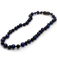 Baltic Essentials Raw Cherry Necklace with Lapis