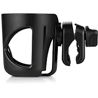 Knee Walker Cup Holder. A Solid Super Secure Fit. 360 Degrees Rotatable. Anti-Shake Spill Resistant. (Black)