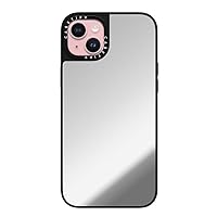CASETiFY Mirror Case for iPhone 15 Plus [Reflective / 4.9ft Drop Protection/Compatible with Magsafe] - Silver On Black