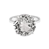 Four Prong Set 1.25 CTW Round Multi Gemstone 925 Sterling Silver Women Solitaire Ring