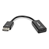 Rocstor DisplayPort 1.2 to HDMI 4K/60Hz Active Adapter Converter - M/F - Black