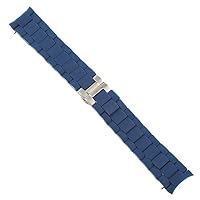 Classical 20 23mm Silicone Cover Solid Stainless Steel Watchband For Armani AR5858 5943 5941 5867 5981 Deployment Clasp