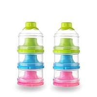 Baby Formula Dispenser, Non-Spill Stackable Formula Dispenser On The Go, Baby & Kids Snack Containers, Formula Container for Travel, BPA Free