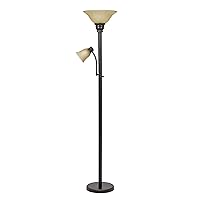 Catalina Lighting 18223-002 Transitional Uplight Floor Lamp with Reading Light, Standing Lamp, Living Room Light, LED Bulb NOT Included,71