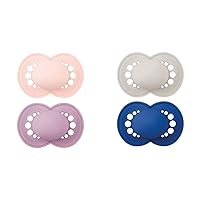 MAM Matte Original Pacifier 2 Pack, Silicone Nipple Promotes Oral Development, Self-Sterilizing Case, for 16+ Month Girl and Unisex Babies