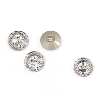 Crystal Clear Different Buttons Strass Botones Sew On Button DIY Rhinestone Snap Craft for Jewelry Garment Clothes Sofa Costume (Color : Round 16mm-12pcs)