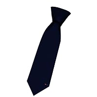 Boys All Wool Tie Woven And Made in Scotland in Plain Navy Blue