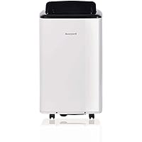 Honeywell 8,000 BTU Smart WiFi Portable Air Conditioner For Bedroom, Office, Living Room, Kitchen, 115V, Cools Up to 350 Sq. Ft. with Dehumidifier, Remote Control and Alexa Voice Control, White