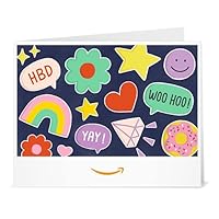 Amazon Gift Card - Print - Happy Birthday Stickers (Print at Home)