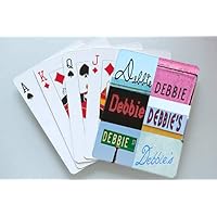 DEBBIE Personalized Playing Cards featuring photos of actual signs
