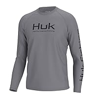 HUK Men's Pursuit Vented Long Sleeve, 30 UPF Fishing Shirt