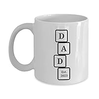 Promoted to Daddy 2023 First Time Father's Day New Dad Gifts Mug, Baby Announcement Husband Boyfriend, Tell Husband You're Pregnant Gift