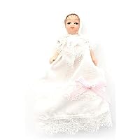 Melody Jane Dollhouse Victorian Baby in Christening Gown Miniature Porcelain People