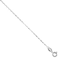 Very Thin 1 mm Sterling Silver Twisted Serpentine Chain Anklet for Girls Nickel Free Italy, Size 9 inch