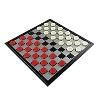 Chess Set Checkers Game Set Magnetic Checkers Folding Checkerboard 2525 cm Chessboard 40 Checkers Pieces Chess Game Board Set