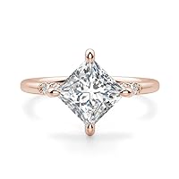 Moissanite Infinity Ring, Twisted Design, 1.0 ct Stone, 18K Gold, Sterling Silver