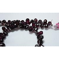 Garnet Beads, Faceted Tear Drops, Garnet Faceted Cut Drops Beads Gemstone, 5x7mm Approx, 5 Inch Strand
