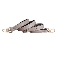 Leather Strap for Purse Replacement Purse Straps Crossbody Leather Bag Strap Strap for Purse Gold Clasp Grey