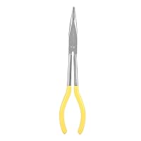 Bent Nose Pliers Long Reach 6 Inch 45 Degree Curved Mini Slim Chain Nose  Smooth