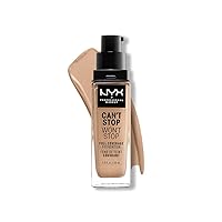 NYX PROFESSIONAL MAKEUP Can't Stop Won't Stop Foundation, 24h Full Coverage Matte Finish - Medium Olive