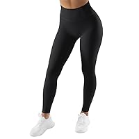 SUUKSESS Women No Front Seam Buttery Soft Leggings Ruched High Waist Yoga Pants