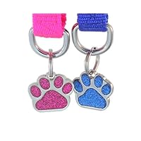 io tags Pet ID Tags, Personalized Dog Tags and Cat Tags, Custom Engraved, Easy to Read, Cute Glitter Paw Pet Tag (1)