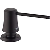hansgrohe3-inch Bath and Kitchen Sink Soap Dispenser Transitional in Matte Black, 04796670