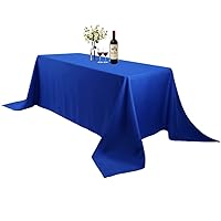 Large Royal Blue Rectangle 90 x 156 Inch Tablecloth - 8ft Washable Polyester Tablecloths - Perfect for Wedding, Restaurant, Party, Dinning, Banquet Decoration