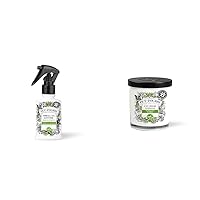 Pet-Pourri Purrfectly Bamboo Cat Odor Freshener Bundle - Smell Ya Litter Box Spray 3.4 Fl Oz + Candle 7.5 Fl Oz (Veterinarian Recommended)