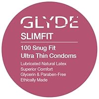 Slimfit - Snug Fit Condoms - 100 Count Bulk Pack - Ultra-Thin, Vegan, Non-Toxic, Smaller Size Natural Rubber Latex - 49mm For Tighter Fit