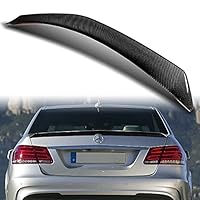 Rear Trunk Lid Spoiler Wing Fit For Compatible With 2010-2016 Mercedes W212 E350 E400 E500 E63, 100% Real Carbon Fiber, VT-Style Trunk Tail Duck Bill Lip