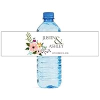 100 Flower Floral Background Wedding Water Bottle Labels Engagement Party 8