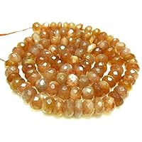 AAA-Sunstone Faceted Big Rondelles- 7.50