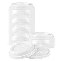 Restaurantware LIDS ONLY: Restpresso 6.3 x 0.8 Inch Coffee Cup Lids 25 Disposable Paper Cup Lids - Cups Sold Separately Elevated Drinking Spout Off White Plastic Hot Cup Lids Air Flow Vent
