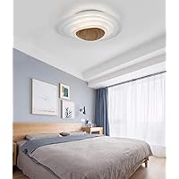 LED Modern Ice Layer Ceiling Lights Fixture Home Indoor Lighting Bed Room Foyer Living Dining Room Wood Ceiling Lamps D45/D60cm (D60cm H48cm)