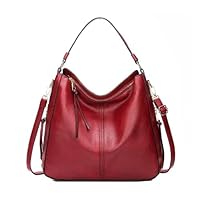 MAX-QUA Hobo Bag Leather Women Handbag Female Leisure Shoulder Bag Fashion Bag Large Capacity Tote Bag