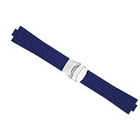 Ewatchparts 24MM 10MM RUBBER DIVER BAND STRAP BRACELET COMPATIBLE WITH ORIS TT1 F1 CHRONO NAVY BLUE